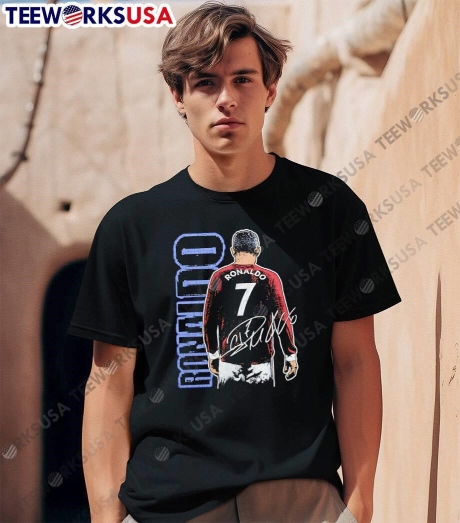 Cristiano Ronaldo Signature Back View Manchester - Adult & Kids T-Shirts, Sweatshirts & Hoodies apparel design preview 1