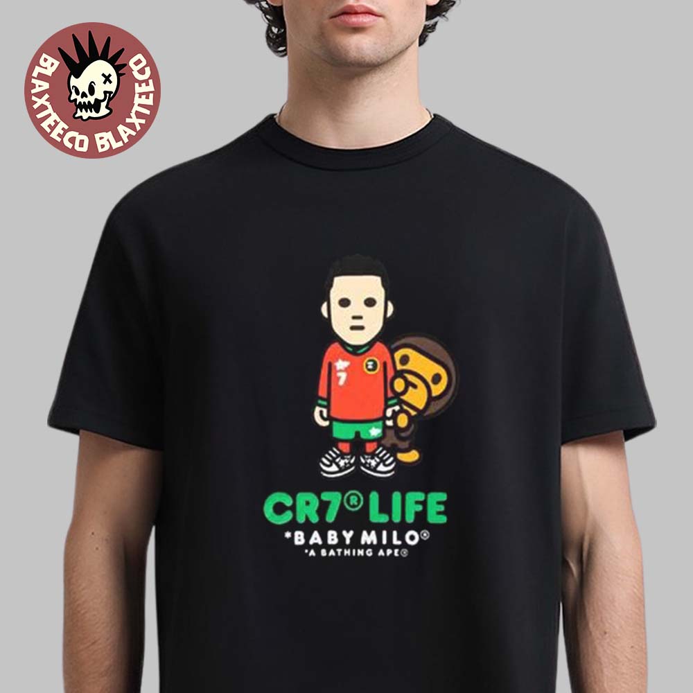 Cristiano Ronaldo X BAPE CR7 Life Baby Milo A Bathing - Adult & Kids T-Shirts, Sweatshirts & Hoodies apparel design preview 1