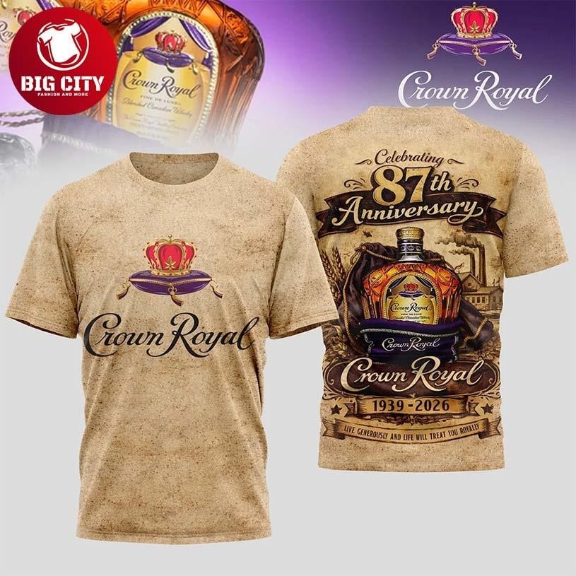 Crown Royal 87Th Anniversary 1939 2026 Two Sided - Adult & Kids T-Shirts, Sweatshirts & Hoodies apparel design preview 1