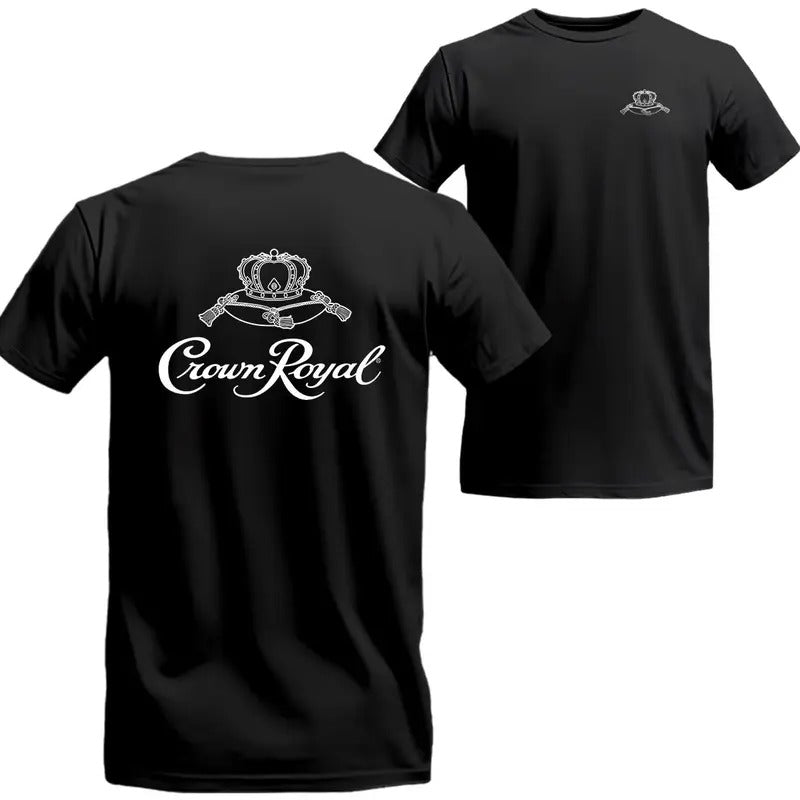 Crown Royal Black White Logo Short Sleeve Beer Viral - Adult & Kids T-Shirts, Sweatshirts & Hoodies apparel design preview 1