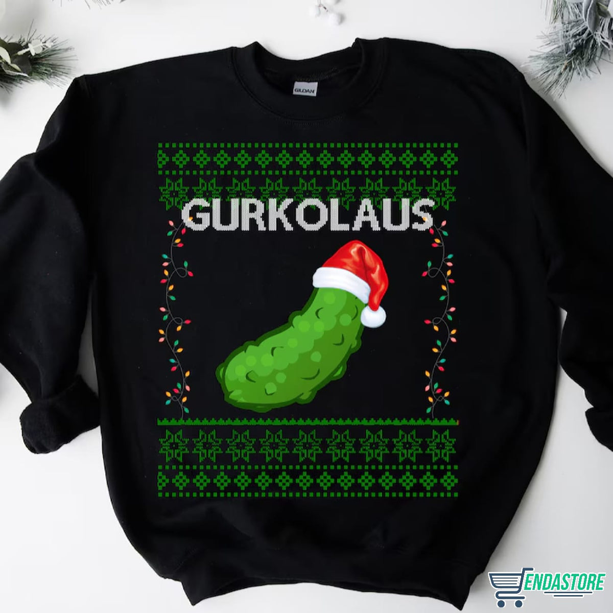 Cucumber Gurkolaus Basic Christmas Sweater - Holiday Gift product image