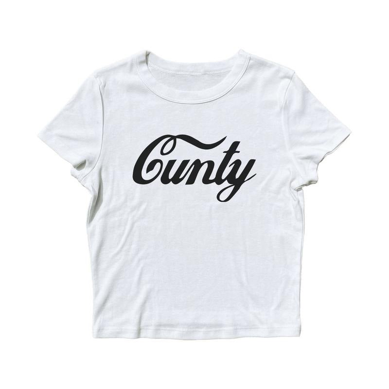 Cunty Baby Print Crop Casual Street Short Sleeve 2024 - Adult & Kids T-Shirts, Sweatshirts & Hoodies apparel design preview 1