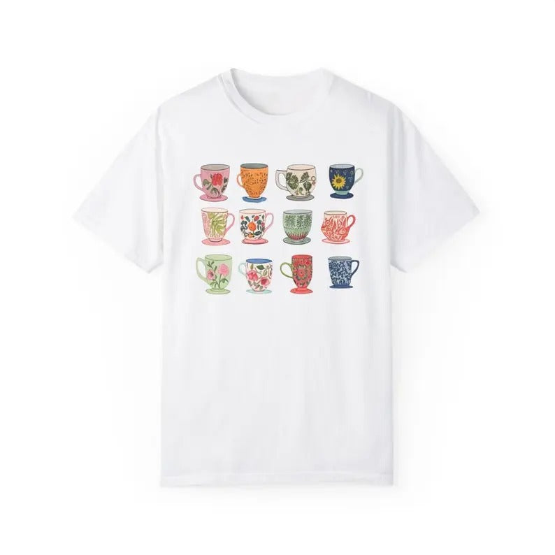 Cups Breakfast Tea Cute Vintage - Adult & Kids T-Shirts, Sweatshirts & Hoodies apparel design preview 1