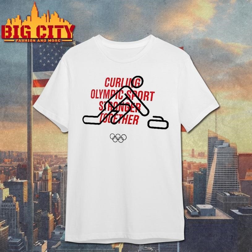 Curling Olympic Sport Stronger Together Woman - Adult & Kids T-Shirts, Sweatshirts & Hoodies apparel design preview 1
