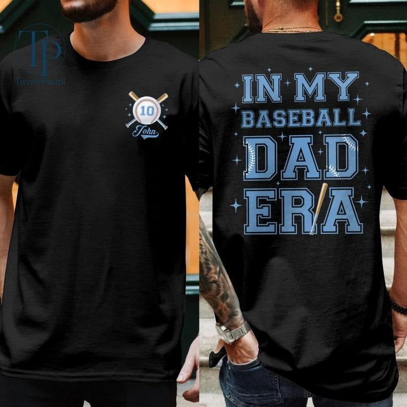 Custom Baseball Dad My Era Numbers Lover - Adult & Kids T-Shirts, Sweatshirts & Hoodies apparel design preview 1