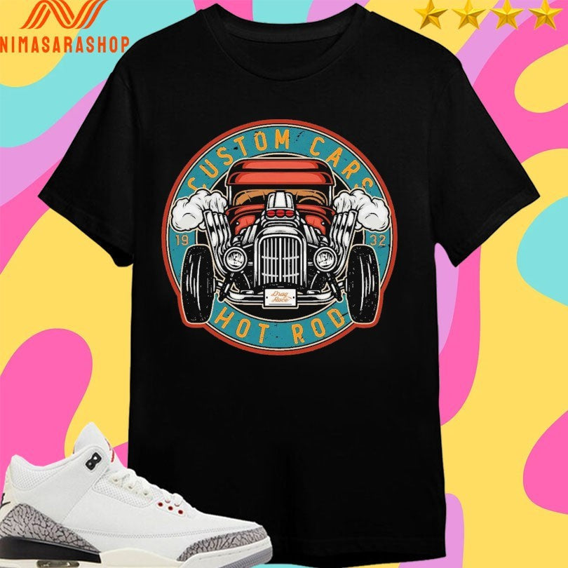 Custom Cars Hot Rod 1932 Drag Race Vintage - Adult & Kids T-Shirts, Sweatshirts & Hoodies apparel design preview 1