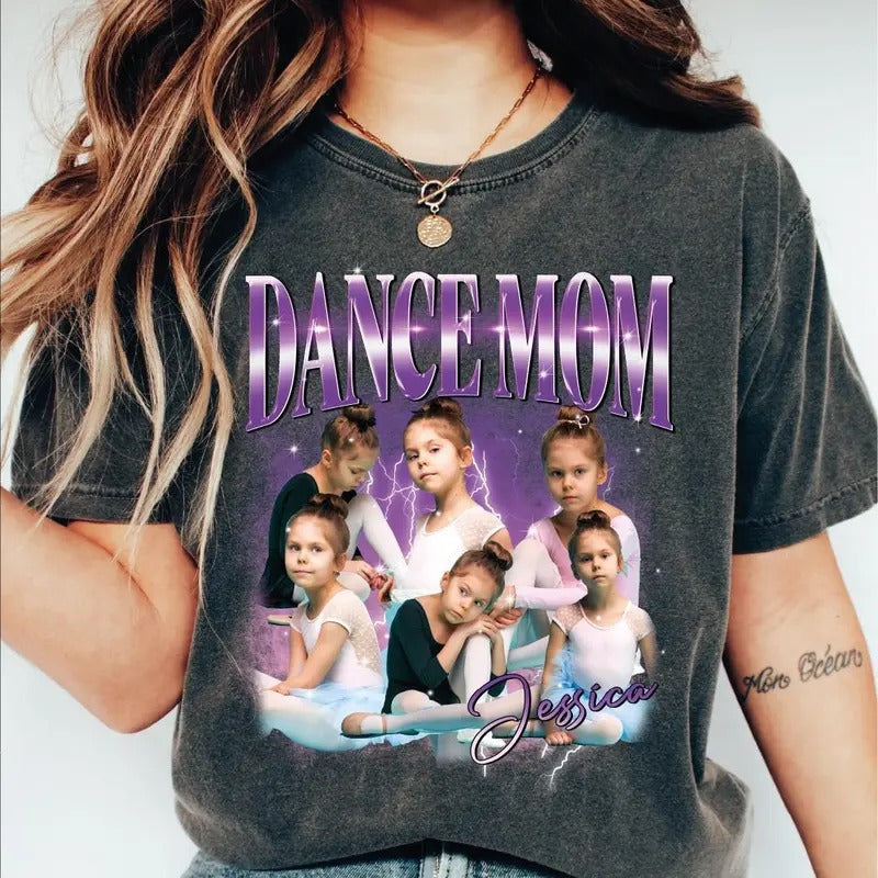 Custom Dance Mom Comfort Colors Your Name Lover Cheer - Adult & Kids T-Shirts, Sweatshirts & Hoodies apparel design preview 1