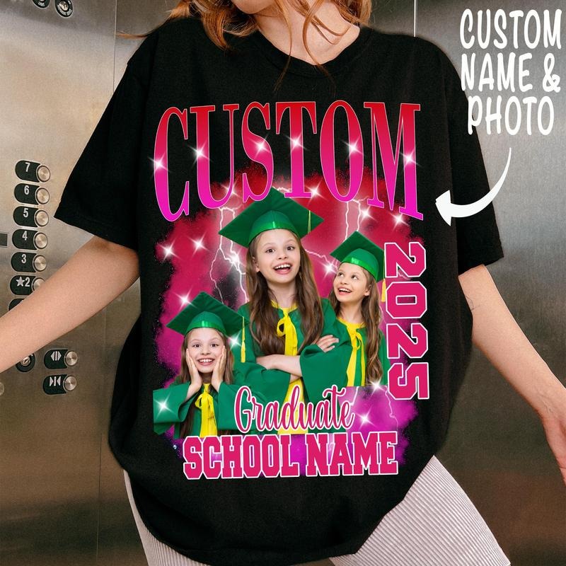 Custom Graduation Bootleg Class 2025 Personalized - Adult & Kids T-Shirts, Sweatshirts & Hoodies apparel design preview 1