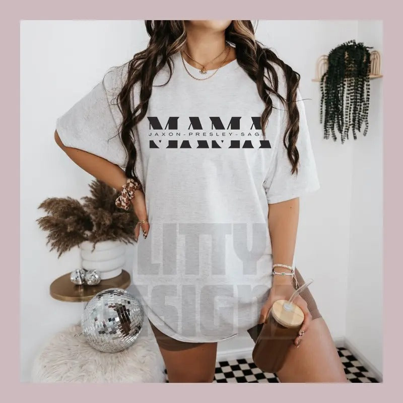 Custom Mama Personalized Names Mom Grandma - Adult & Kids T-Shirts, Sweatshirts & Hoodies apparel design preview 1