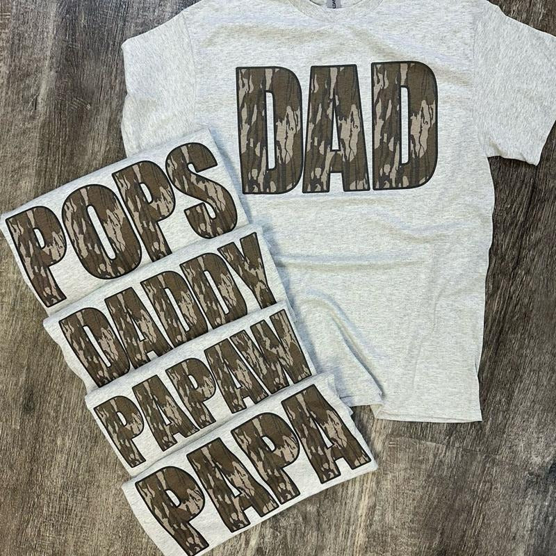 Custom Name Camo Dad - Adult & Kids T-Shirts, Sweatshirts & Hoodies apparel design preview 1