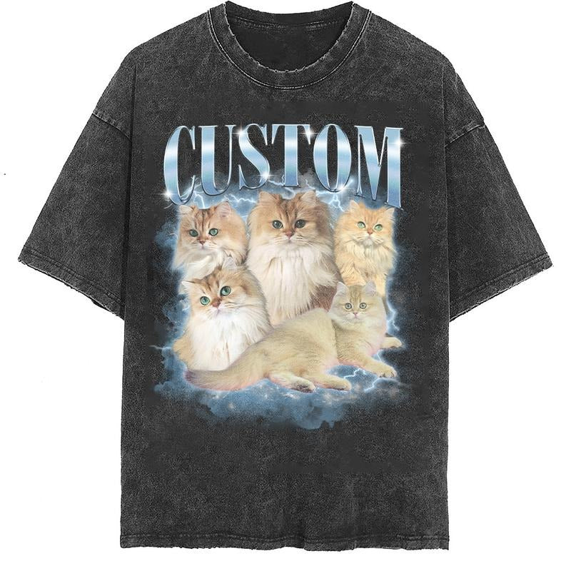 Custom Pet Photo Personalized Cat Lover Perfect - Adult & Kids T-Shirts, Sweatshirts & Hoodies apparel design preview 1