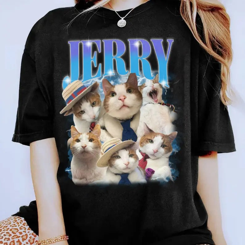 Custom Photo Cat Bootleg 90s Rap Pet Your Own Change - Adult & Kids T-Shirts, Sweatshirts & Hoodies apparel design preview 1