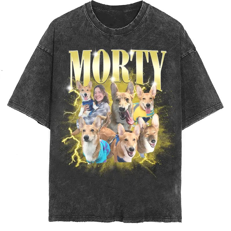 Custom Photo Dog Bootleg 90s Rap Pet Your Own Change - Adult & Kids T-Shirts, Sweatshirts & Hoodies apparel design preview 1