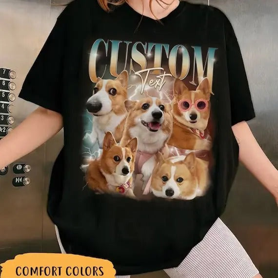 Custom Photo Dog Bootleg 90s Rap Pet Your Own Change - Adult & Kids T-Shirts, Sweatshirts & Hoodies apparel design preview 1
