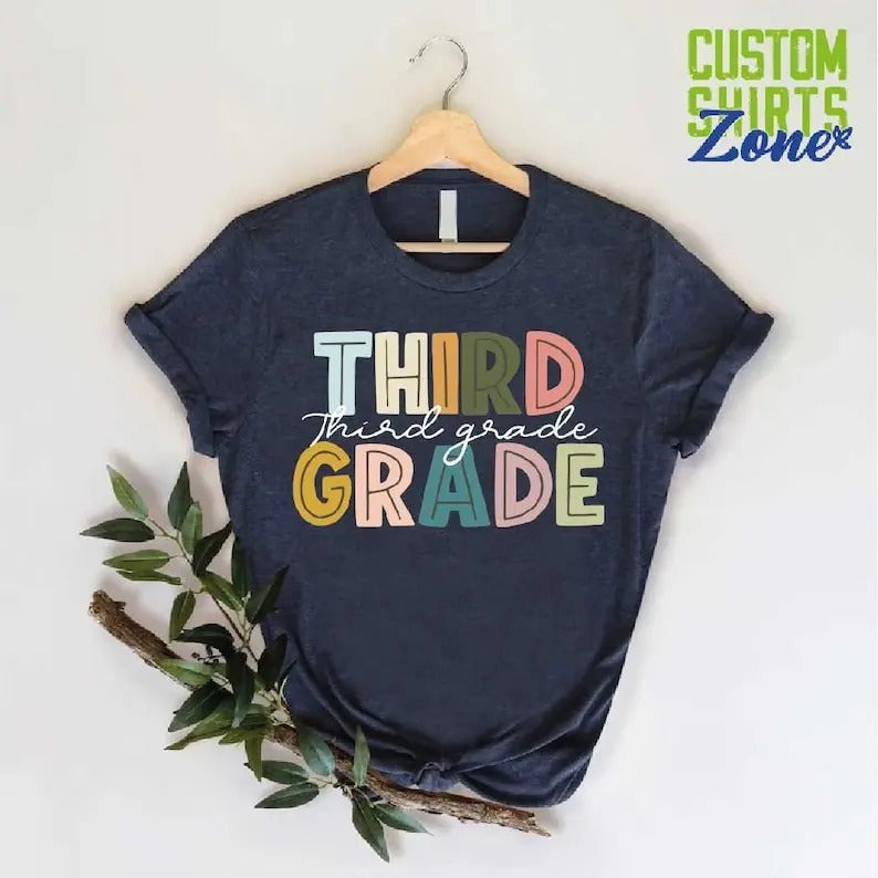 Cute 3rd Grade Third Teacher Team Matching School - Adult & Kids T-Shirts, Sweatshirts & Hoodies apparel design preview 1