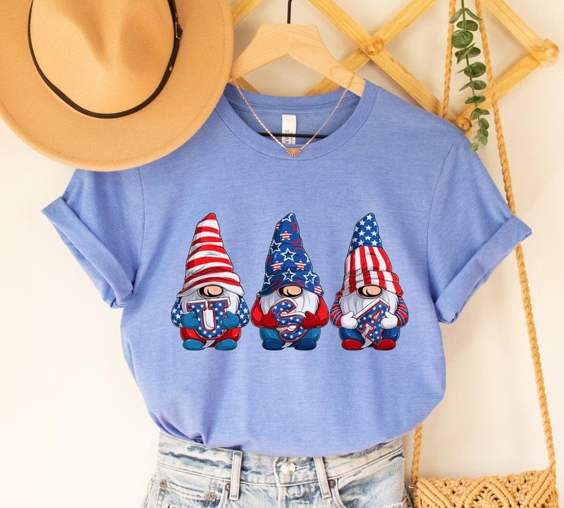 Cute American 4th July Gnomes Patriotic Funny Fourth - Adult & Kids T-Shirts, Sweatshirts & Hoodies apparel design preview 1