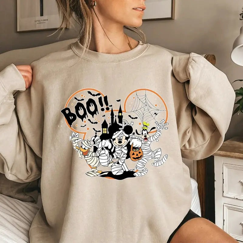 Cute Boo Halloween Minniee Ghost Nightmare Pumpkin - Adult & Kids T-Shirts, Sweatshirts & Hoodies apparel design preview 1