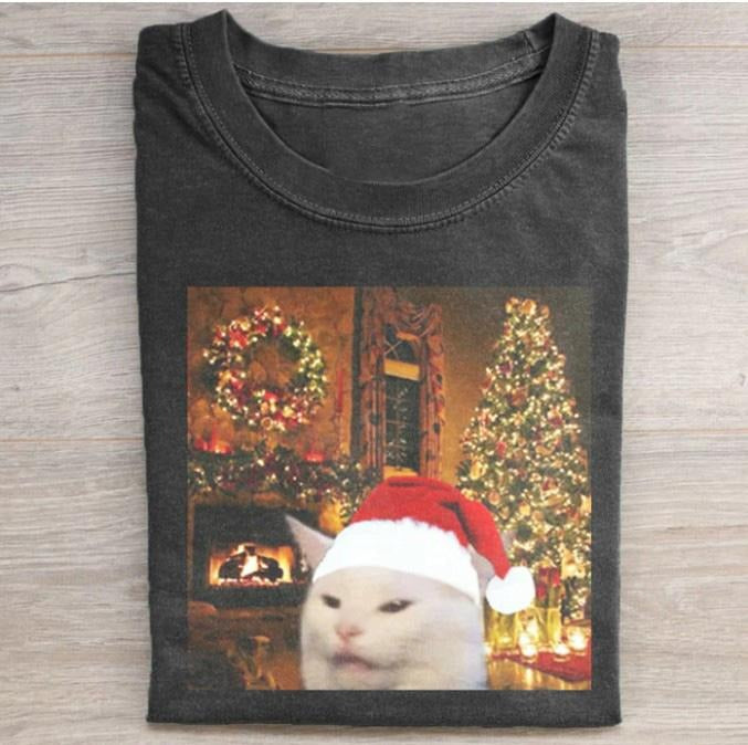 Cute Cat Meme Y2K 90s Her Him Womenswear Top - Adult & Kids T-Shirts, Sweatshirts & Hoodies apparel design preview 1
