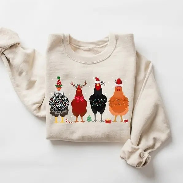 Cute Chickens Farm Animal Lover Funny - Adult & Kids T-Shirts, Sweatshirts & Hoodies apparel design preview 1