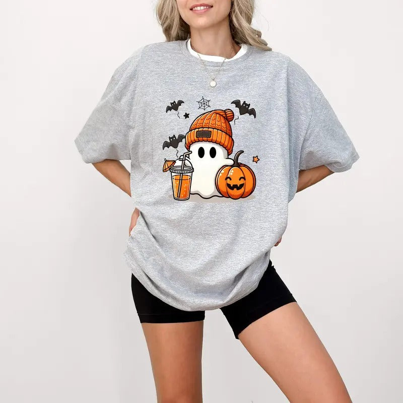 Cute Ghost Halloween Coffee Bougie Trending - Adult & Kids T-Shirts, Sweatshirts & Hoodies apparel design preview 1