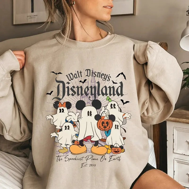 Cute Ghost Spookiest Halloween 90s Characters Film - Adult & Kids T-Shirts, Sweatshirts & Hoodies apparel design preview 1