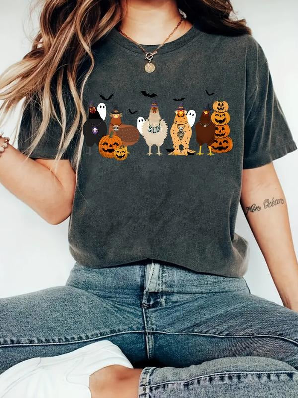 Cute Halloween Chicken Perfect Lovers Vintage Summer - Adult & Kids T-Shirts, Sweatshirts & Hoodies apparel design preview 1