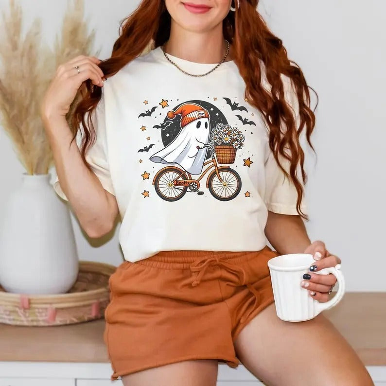 Cute Halloween Ghost Fall Party Spooky Season Autumn - Adult & Kids T-Shirts, Sweatshirts & Hoodies apparel design preview 1