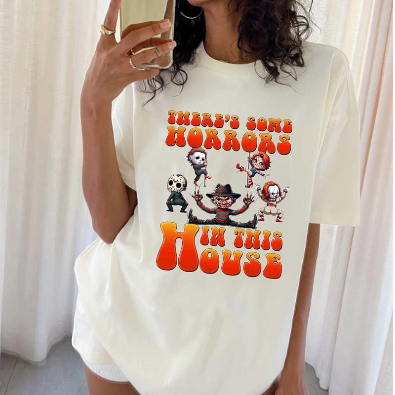 Cute Horror Hallowen Fall Spooky Season - Adult & Kids T-Shirts, Sweatshirts & Hoodies apparel design preview 1