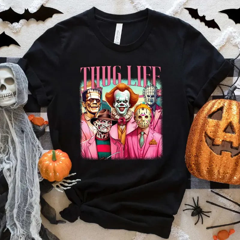 Cute Horror Hallowen Fall Spooky Seasonstyle{N002}2 - Adult & Kids T-Shirts, Sweatshirts & Hoodies apparel design preview 1