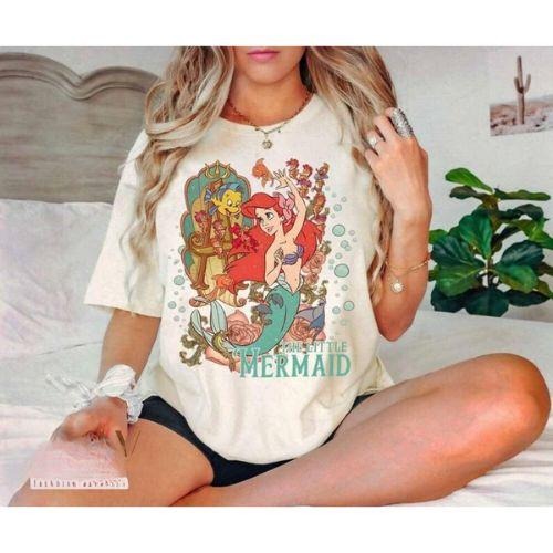 Cute Little Mermaid Ariel Princess - Adult & Kids T-Shirts, Sweatshirts & Hoodies apparel design preview 1