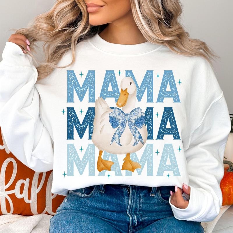 Cute Mama Coquette Png Goose Lover Sublimation Girly - Adult & Kids T-Shirts, Sweatshirts & Hoodies apparel design preview 1