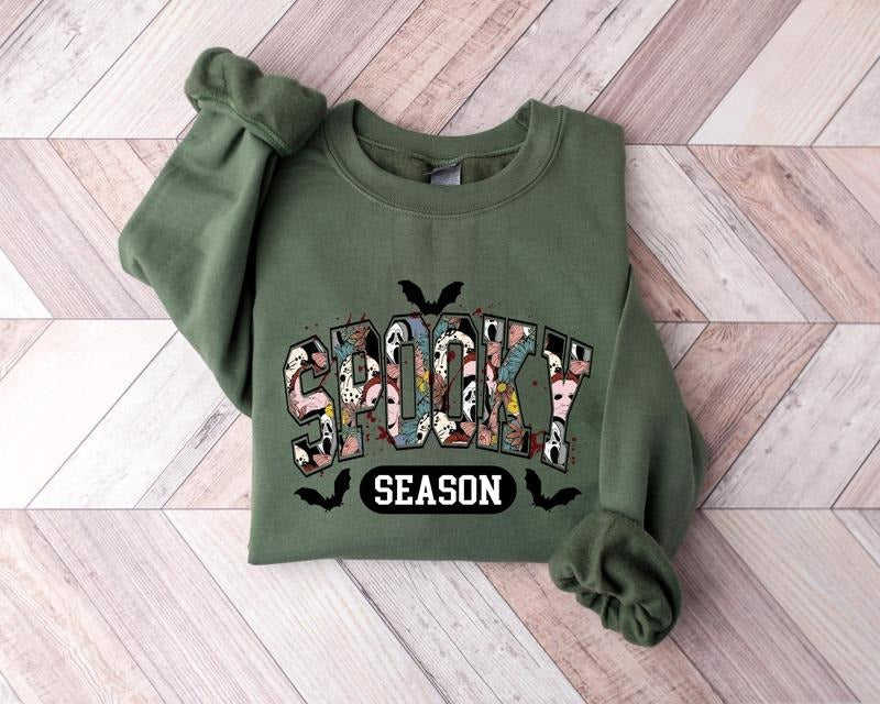Cute Spooky Season Sweatshirthalloween Halloween Fall - Adult & Kids T-Shirts, Sweatshirts & Hoodies apparel design preview 1