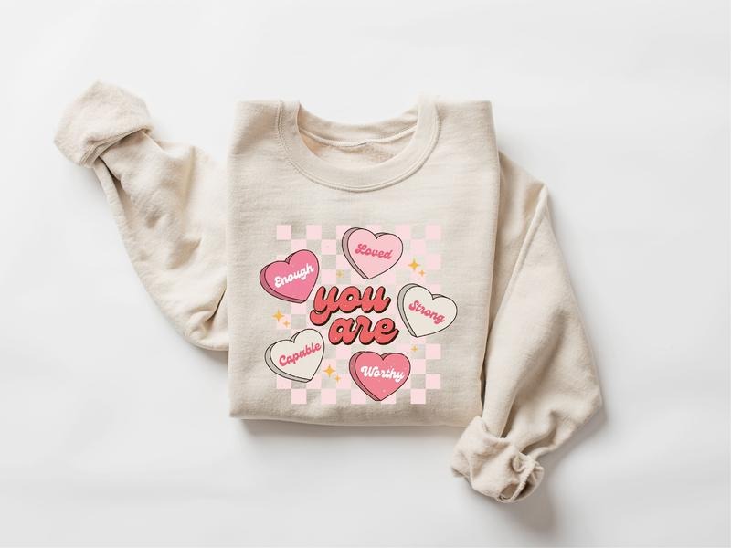 Cute Teacher Valentine Retro Heart DRG Love - Adult & Kids T-Shirts, Sweatshirts & Hoodies apparel design preview 1