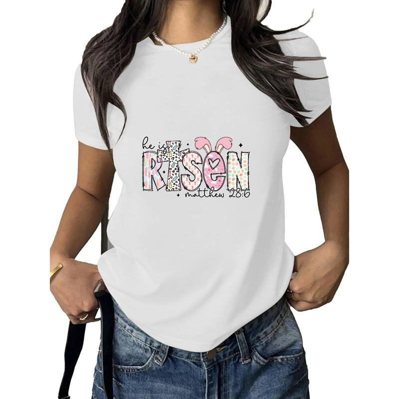 Cute Beige "He Is RISEN" Matthew 28:6 Reference - Adult & Kids T-Shirts, Sweatshirts & Hoodies apparel design preview 1