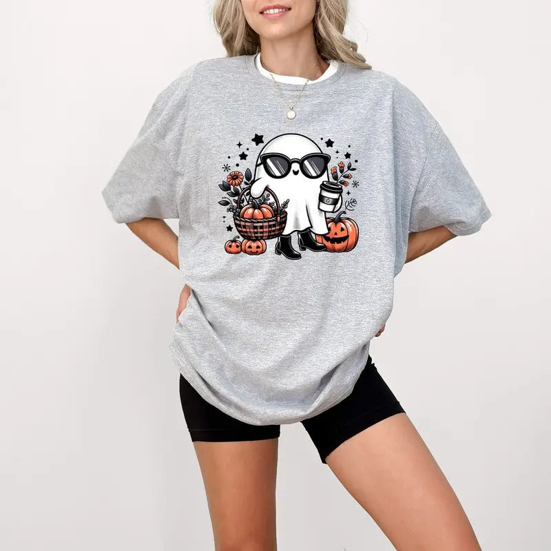 Cute Ghost Halloween Coffee Bougie Trending Fall - Adult & Kids T-Shirts, Sweatshirts & Hoodies apparel design preview 1