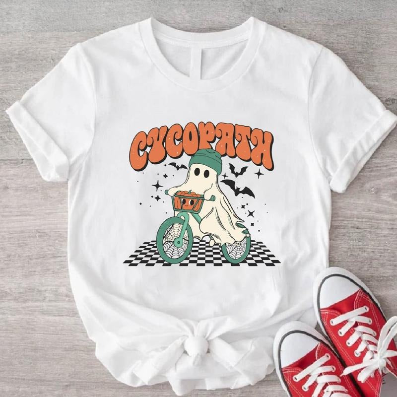 Cycopath Funny Halloween Party Cute Ghost Spooky - Adult & Kids T-Shirts, Sweatshirts & Hoodies apparel design preview 1