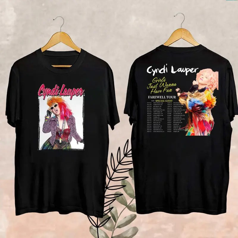 Cyndi Lauper Girl Just Wanna Have Fun Farewell Tour - Adult & Kids T-Shirts, Sweatshirts & Hoodies apparel design preview 1