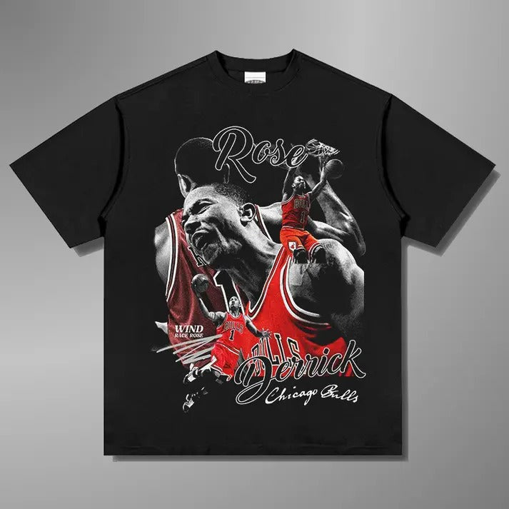 DERRICK ROSE V2 Print Short Sleeve Fan Fabric - Adult & Kids T-Shirts, Sweatshirts & Hoodies apparel design preview 1
