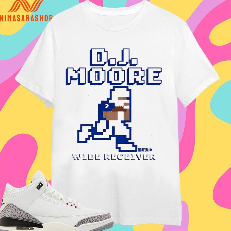 DJ Moore Wide Receiver Retro Baller - Adult & Kids T-Shirts, Sweatshirts & Hoodies apparel design preview 1