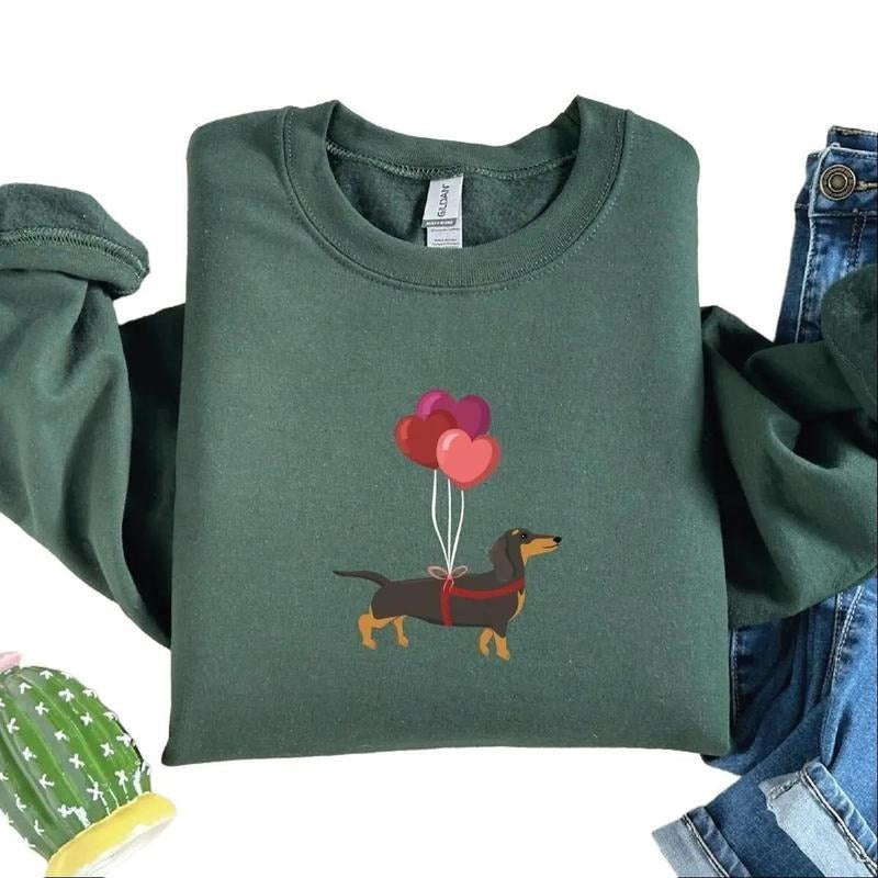 Dachshund Balloon Lover - Adult & Kids T-Shirts, Sweatshirts & Hoodies apparel design preview 1