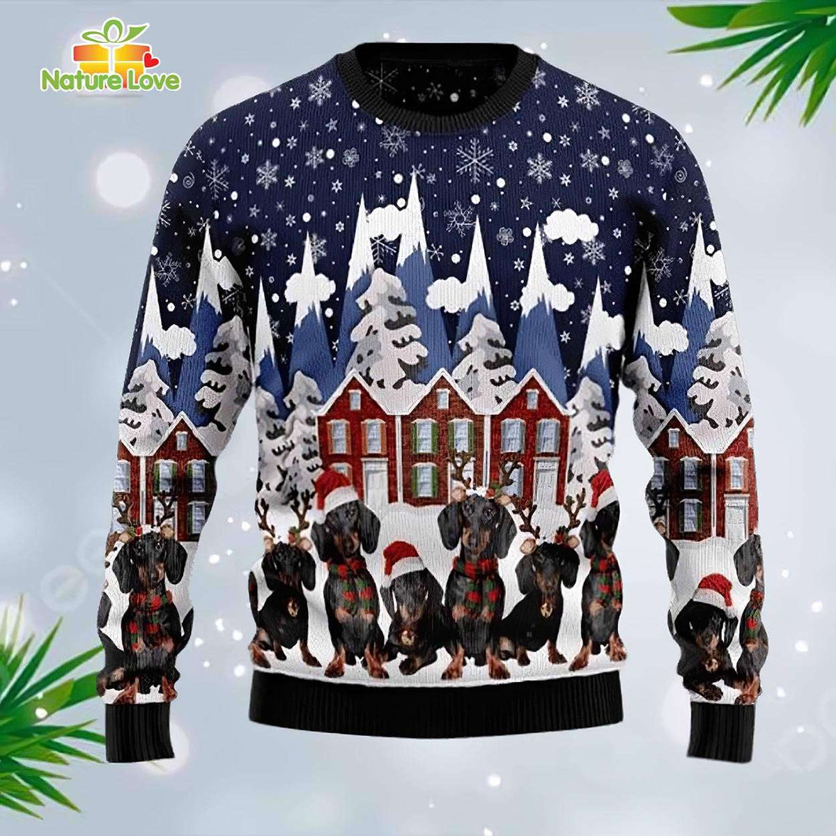 Dachshund Family Dog Dog’s Dad Dog’s Mom Gift? Ugly Christmas Sweater - Holiday Gift product image