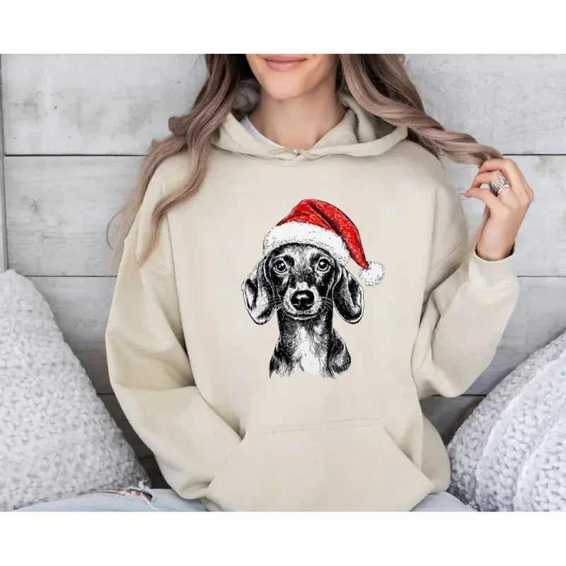 Dachshund Santa Dog Lover Pet - Adult & Kids T-Shirts, Sweatshirts & Hoodies apparel design preview 1