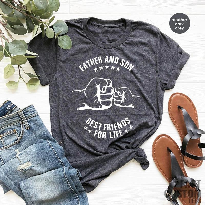 Dad Son Best Father Friends Life Daddy - Adult & Kids T-Shirts, Sweatshirts & Hoodies apparel design preview 1