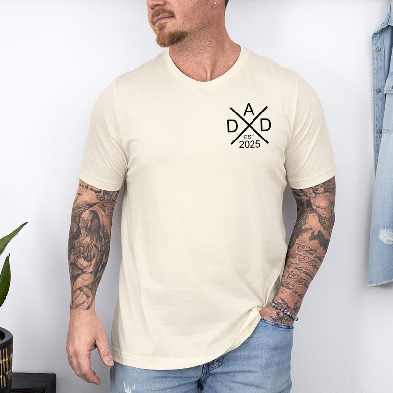 Dad Est 2025 Pregnancy Announcement New Custom - Adult & Kids T-Shirts, Sweatshirts & Hoodies apparel design preview 1