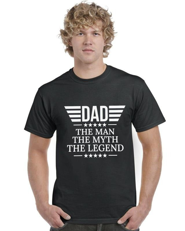 Dad Man Myth Legend Daddy Father Top - Adult & Kids T-Shirts, Sweatshirts & Hoodies apparel design preview 1