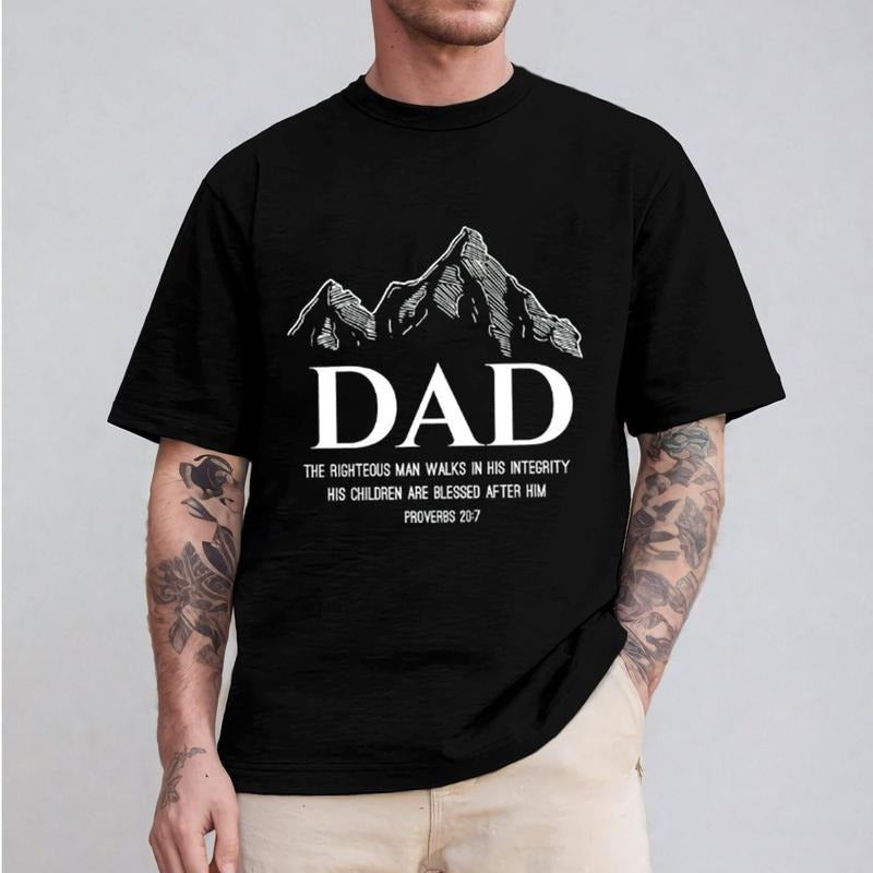 Dad Righteous Man Walks His Integrity Christian - Adult & Kids T-Shirts, Sweatshirts & Hoodies apparel design preview 1