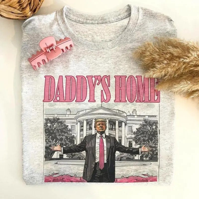 Daddy'S Home Trummmp 2024 Republican White House - Adult & Kids T-Shirts, Sweatshirts & Hoodies apparel design preview 1