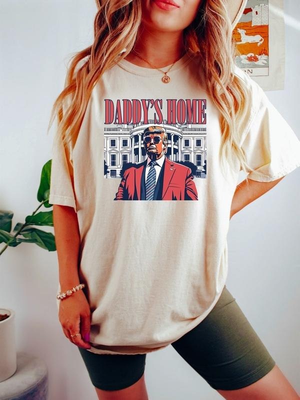 Daddy'S Home White House Trump 2024 4th July - Adult & Kids T-Shirts, Sweatshirts & Hoodies apparel design preview 1
