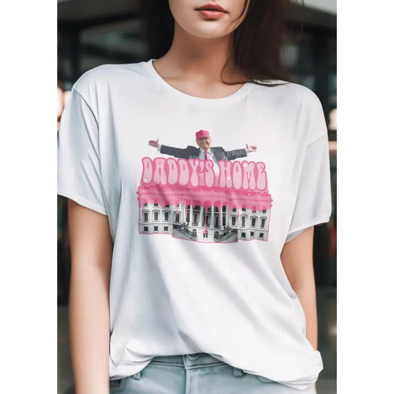 Daddys Home Trump 2024 Funny Teeshirt Summer Cool - Adult & Kids T-Shirts, Sweatshirts & Hoodies apparel design preview 1