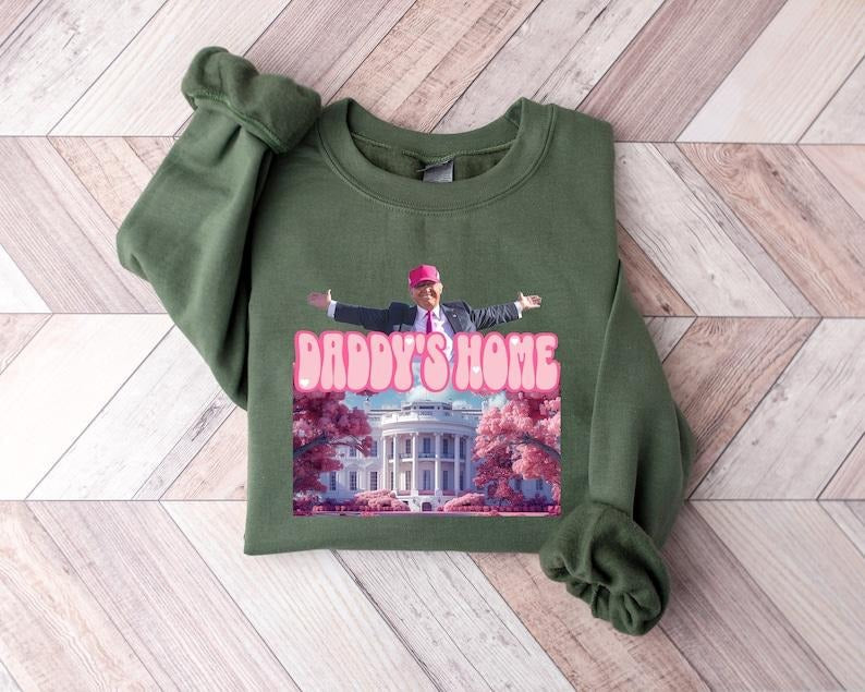 Daddys Home White House 2024 Sweartshirt Get Losers - Adult & Kids T-Shirts, Sweatshirts & Hoodies apparel design preview 1